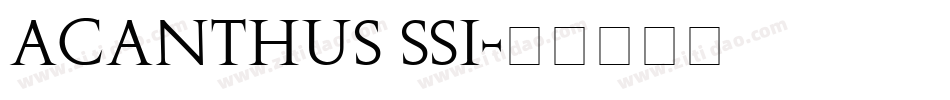 Acanthus SSi字体转换